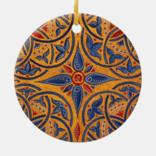 Mediaeval circles ceramic tree decoration