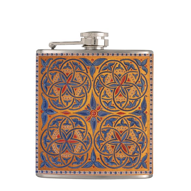 Mediaeval circles hip flask (Front)