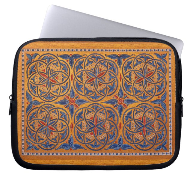 Mediaeval circles laptop sleeve (Front)