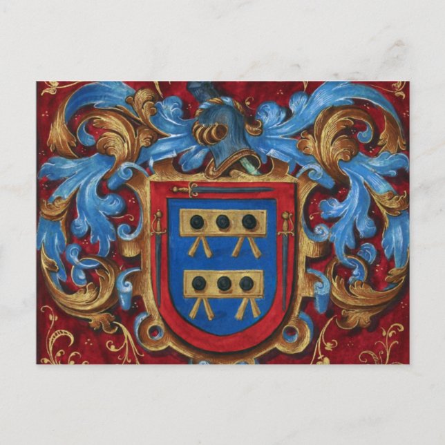 Mediaeval Coat of Arms Postcard (Front)