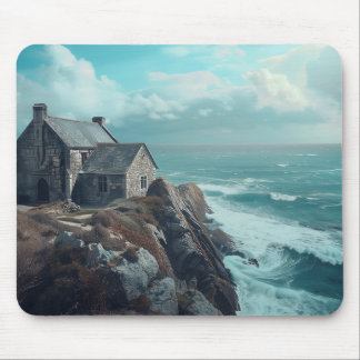 Mediaeval Cottage on a Cliff Mouse Pad