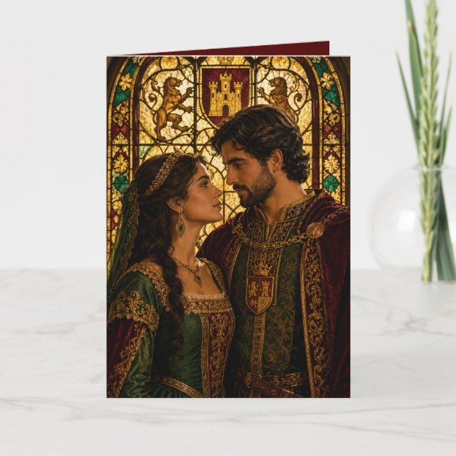 mediaeval couple anniversary valentine card (Front)
