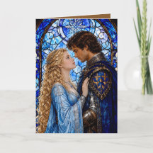 Mediaeval couple anniversary valentine Photo Card