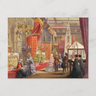 Mediaeval Court, designed by Pugin, plate 40 from  Postcard