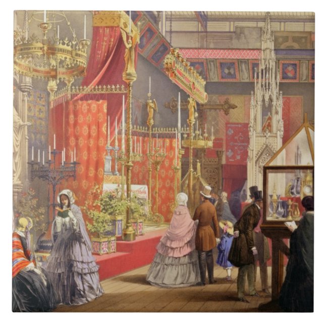 Mediaeval Court, designed by Pugin, plate 40 from Tile (Front)