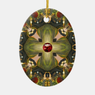 Mediaeval Cross Ceramic Tree Decoration