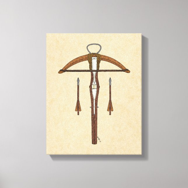 Mediaeval Crossbow with Bolts Canvas Print (Front)