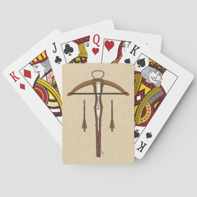 Mediaeval Crossbow with Bolts Playing Cards (Back)