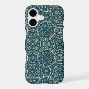 Mediaeval Dark Green Beige Wreath Leaves Romanesqu