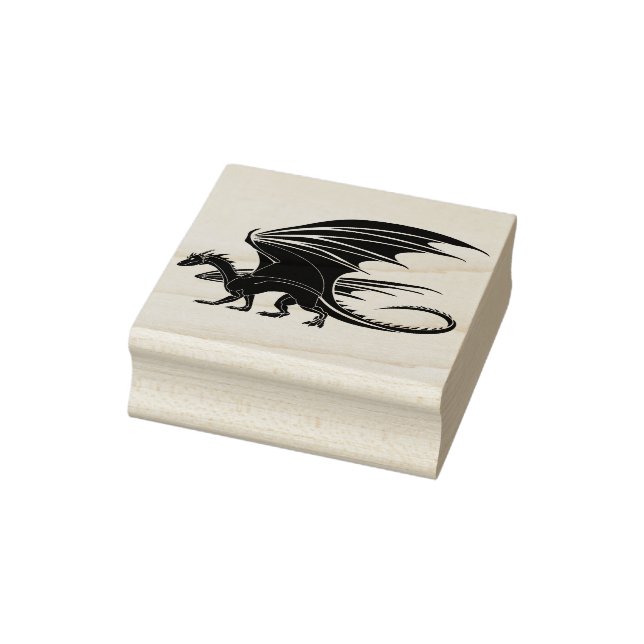 mediaeval dragon art stamp (Stamp)