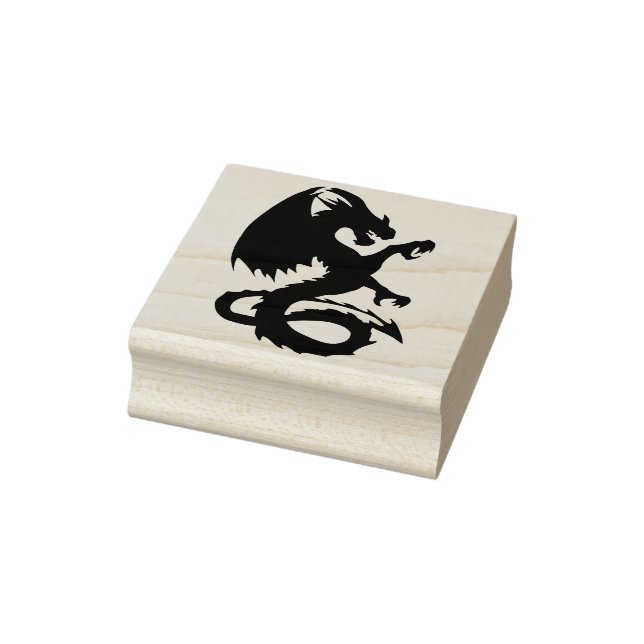 mediaeval dragon art stamp (Stamp)