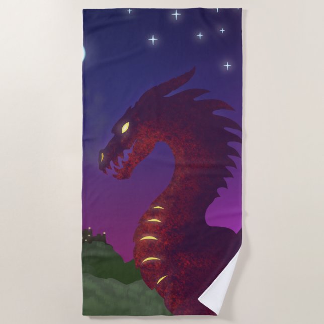 Mediaeval Dragon Beach Towel (Front)