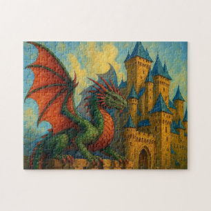 Mediaeval Dragon Castle Protector Jigsaw Puzzle