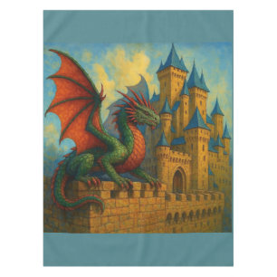 Mediaeval Dragon Castle Protector Tablecloth