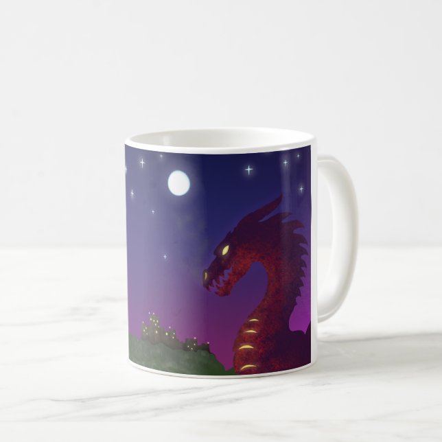 Mediaeval Dragon Coffee Mug (Front Right)