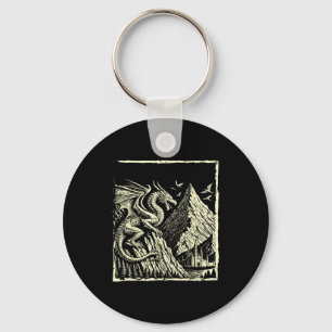 Mediaeval Dragon Mountain Castle Mythical Men Wome Key Ring