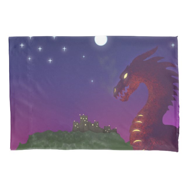 Mediaeval Dragon Pillowcase (Front)