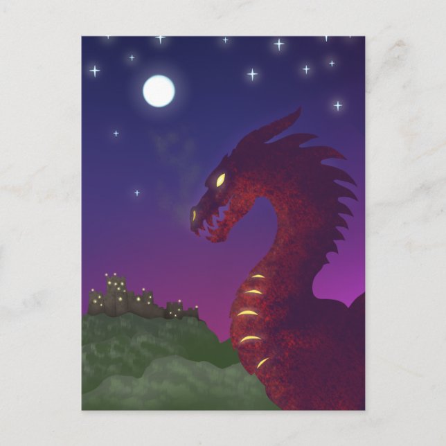 Mediaeval Dragon Postcard (Front)