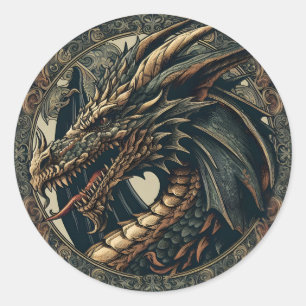 Mediaeval Dragon Sticker