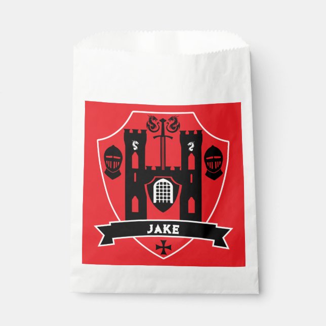 Mediaeval English Knight Dragon Favour Bags (Front)