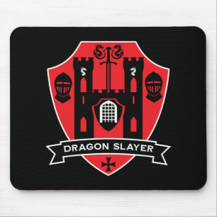 Mediaeval English Knight Dragon Mouse Pad
