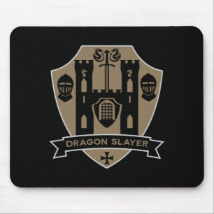 Mediaeval English Knight Dragon Mouse Pad