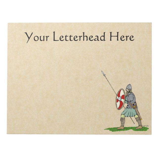 Mediaeval English/Saxon Warrior Notepad (Front)