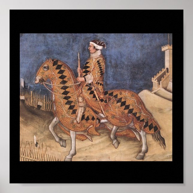 Mediaeval Equestrian Portrait Poster (Front)