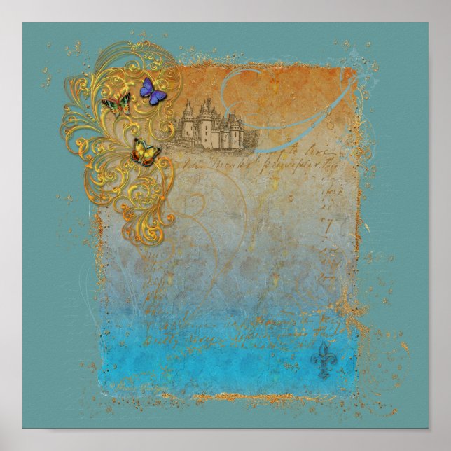 Mediaeval Fairy Tale Castle Poster Print (Front)