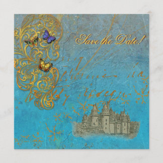 Mediaeval Fairy Tale Castle Save The Date
