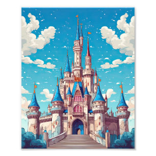 Mediaeval Fairytale Fantasy Castle Kids Fun  Photo Print