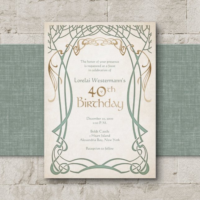Mediaeval Fantasy 40th Birthday Invitation (Creator Uploaded)