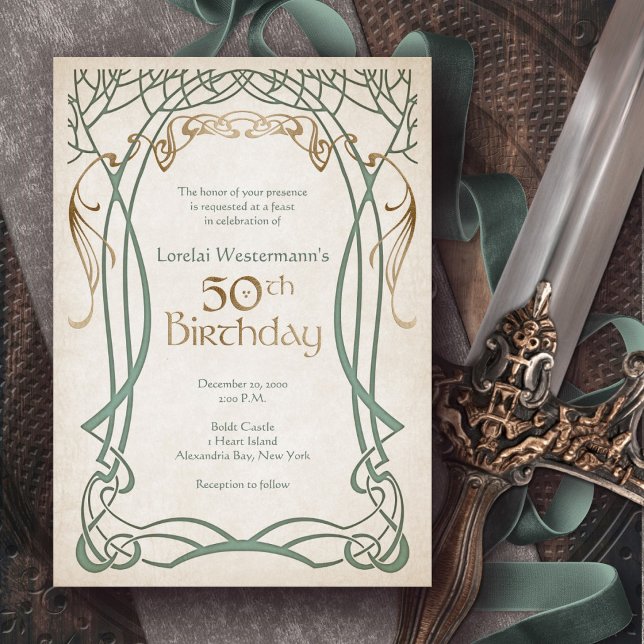 Mediaeval Fantasy 50th Birthday Invitation (Creator Uploaded)