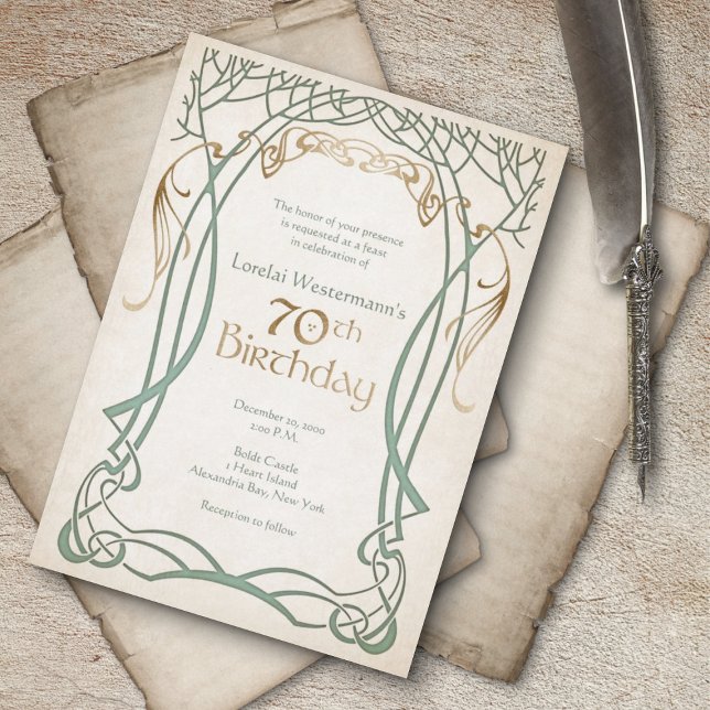 Mediaeval Fantasy 70th Birthday Invitation (Creator Uploaded)