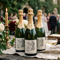 Mediaeval Fantasy Vintage Black Etching Wedding