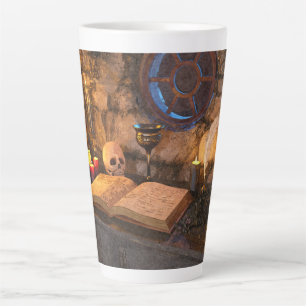 Mediaeval Fantasy Wizard's Study Latte Mug