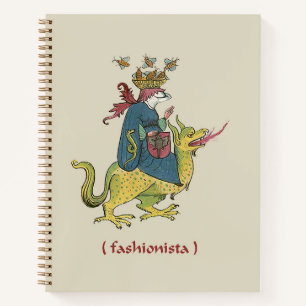 Mediaeval Fashionista Spiral Notebook