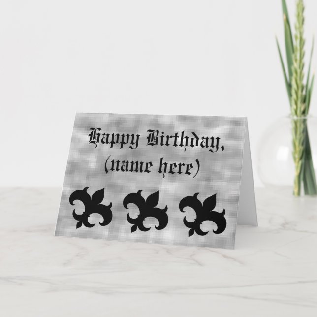 Mediaeval Fleur De Lis Card (Front)