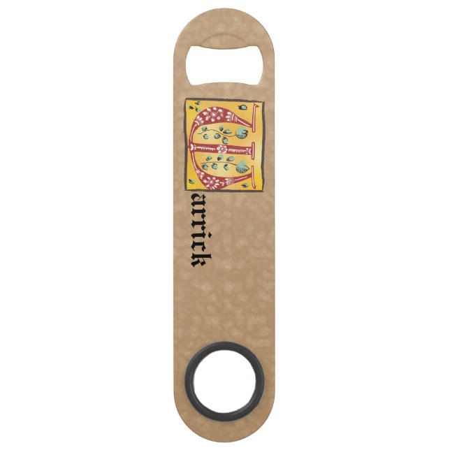 Mediaeval Floral Illuminated Letter W Monogram (Front)