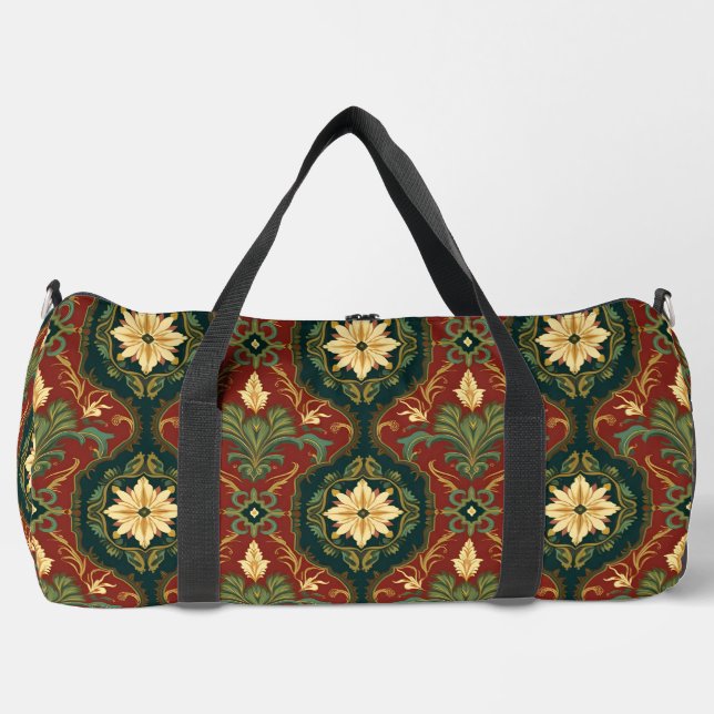 Mediaeval Floral Tapestry Duffle Bag (Front)