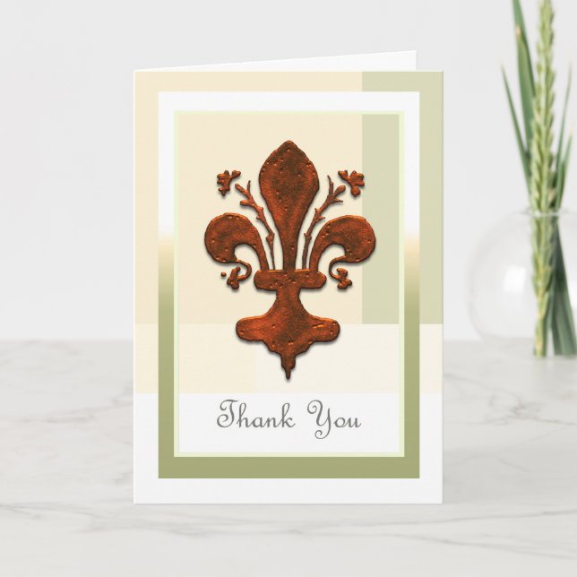 Mediaeval Florence Style Fleur de Lis Thank You (Front)