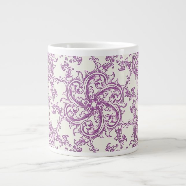mediaeval flower pattern coffee mug (Front)
