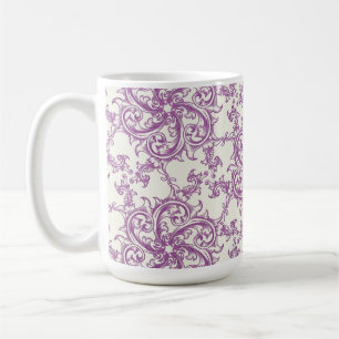 mediaeval flower pattern coffee mug