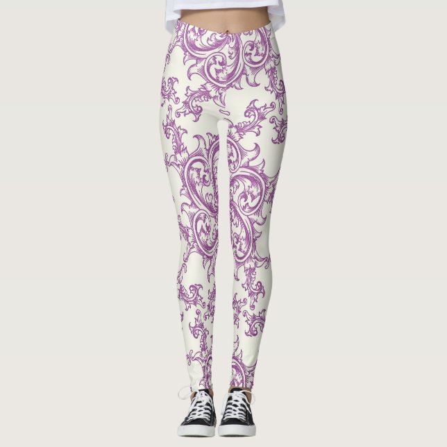 mediaeval flower pattern leggings (Front)