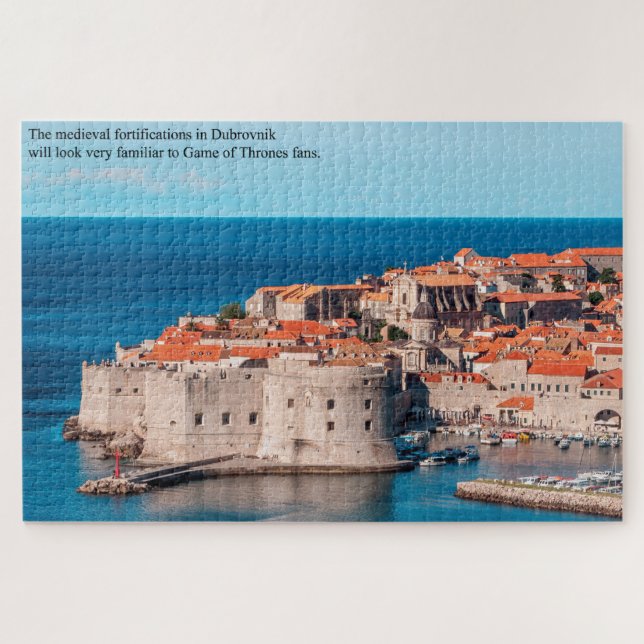 Mediaeval Fort at Dubrovnik Croatia Large Jigsaw Puzzle (Horizontal)