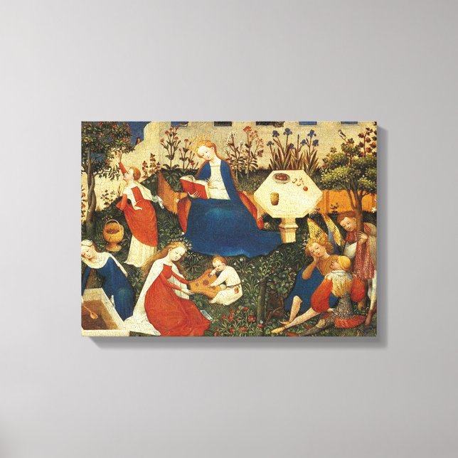 Mediaeval garden of Eden Canvas Print (Front)