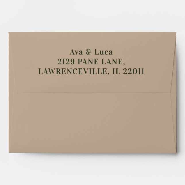 Mediaeval Garden Romance Wedding Envelope (Back (Top Flap))