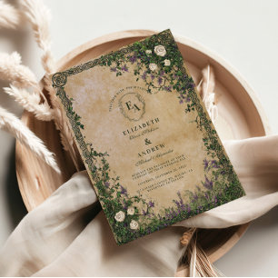 Mediaeval Garden Romance Wedding Invitation