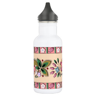 Mediaeval german floral ornament 532 ml water bottle