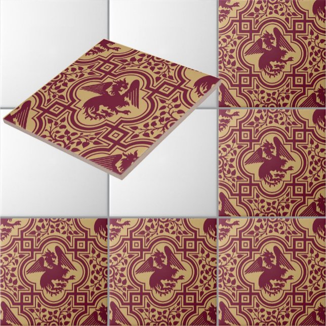 Mediaeval Germanic Griffin Dragon Pattern Tile (Creator Uploaded)